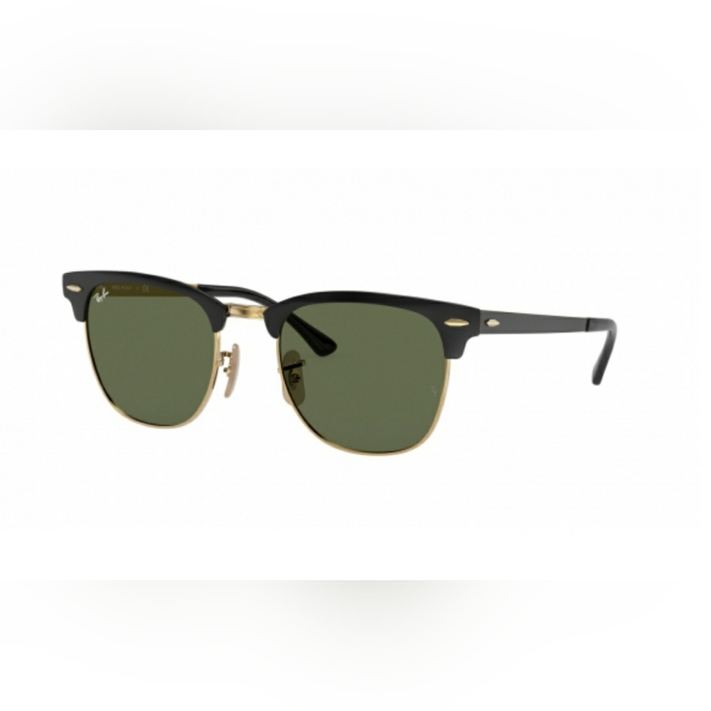 Ray Ban CLUBMASTER METAL (RB3716-187/58 51) Gold Top Black Green Polarized Lens